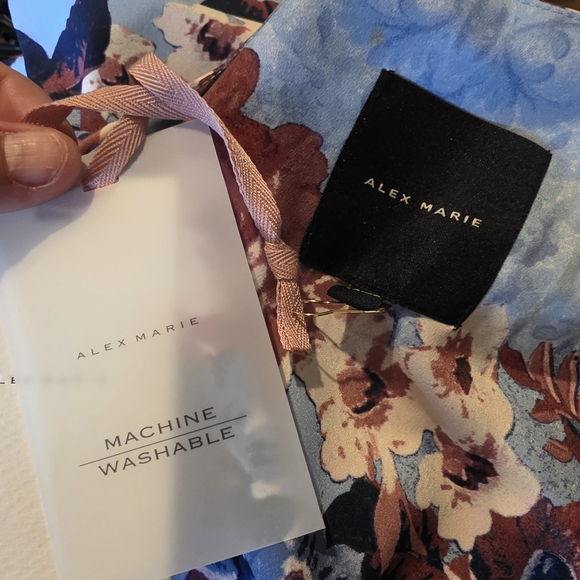 Alex Marie Floral Midi Dress in Blue and Purple - Picture 8 of 8